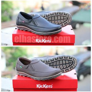 Sepatu Kickers Slip On Pria - Sepatu Slop Kickers Kulit