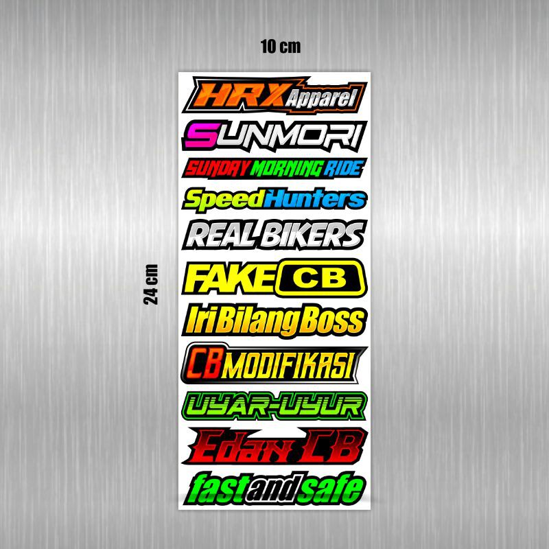 ✨ISI 11✨Stiker Fake CB / Herex / Stiker Motor / Stiker Racing / Sticker herek racing / sticker motor