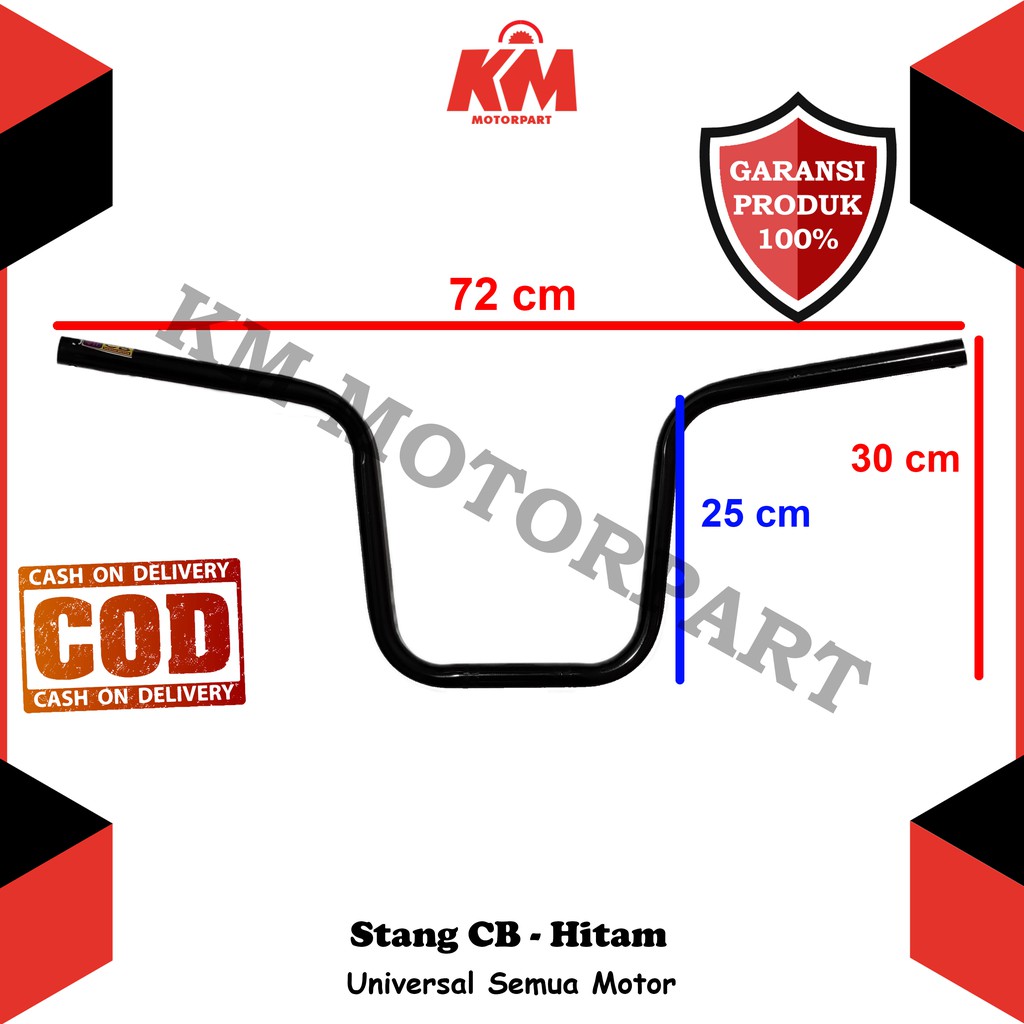 Stang CB Tinggi 30 cm Stir Setang Variasi Modif Racing Universal Motor Megapro RxKing Tiger R15 dll