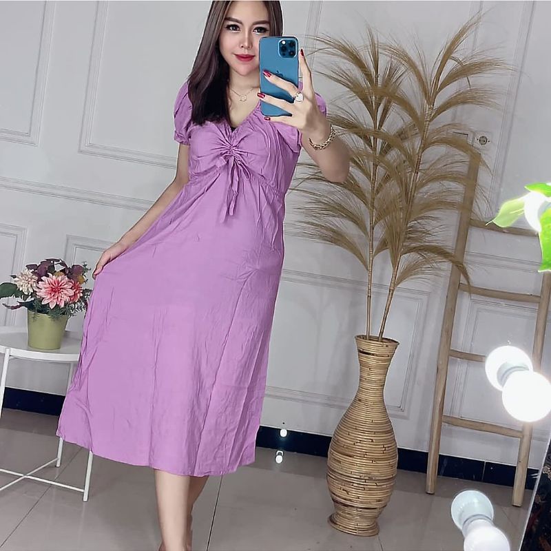 DASTER ELSA LENGAN PENDEK MURAH DASTER SERUT ELSA RAYON SEKDRES RAYON-Ds elsa Lavender