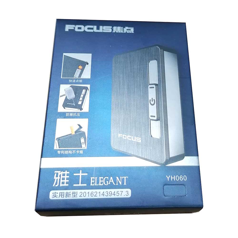 Focus Firetric Kotak Rokok Cigarette Box 10 Slot dengan Korek Gas