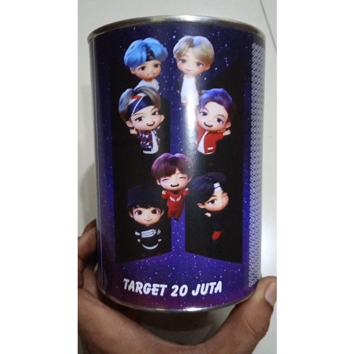 Celengan Target BTS BT21 Celengan Menonton Konser Kpop Buka Tutup 5jt sampai 100jt