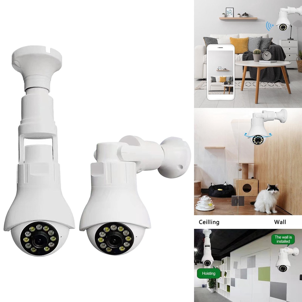 IPCAM / IP Camera bohlam V380 PTZ, 5 IR &amp; 6 LED Color Night