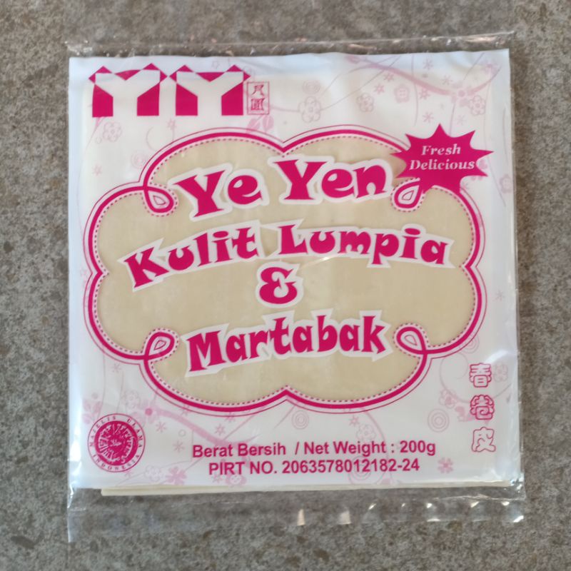 

Kulit Lumpia dan Martabak Yeyen 15cmx15cm 200 gram