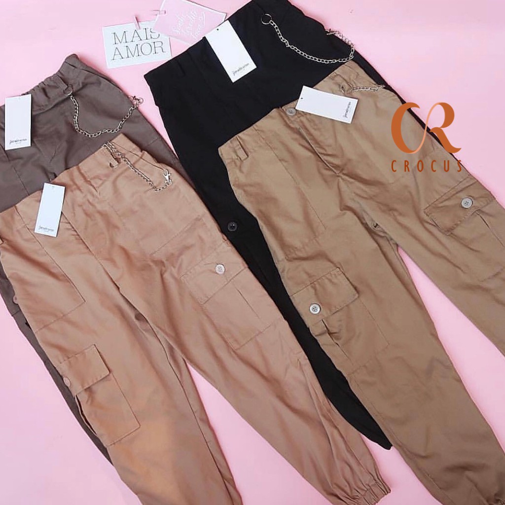   Cargo  Pants Rantai American Drill Stradi Shopee 