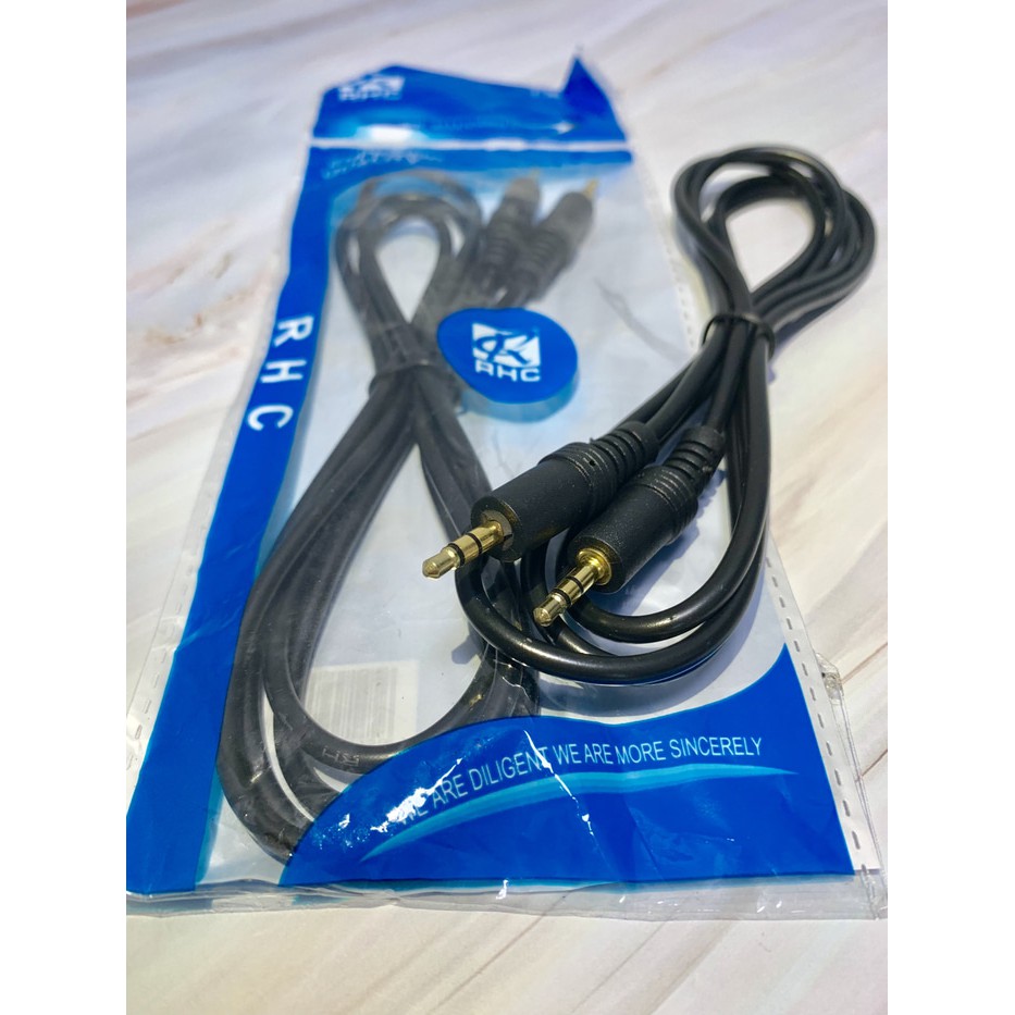 KABEL AUDIO JACK 3.5 PANJANG 1.5M GOLD PLATED / KABEL AUX 1.5 METER