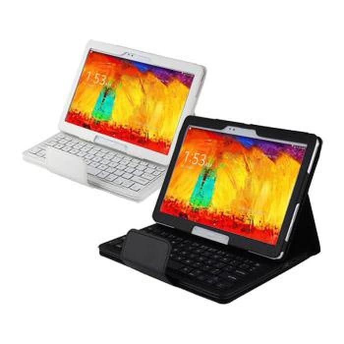 {aksesoris-tablet} Samsung Galaxy Note 10.1 2014 P601 Keyboard Leather Flip Cover Case
