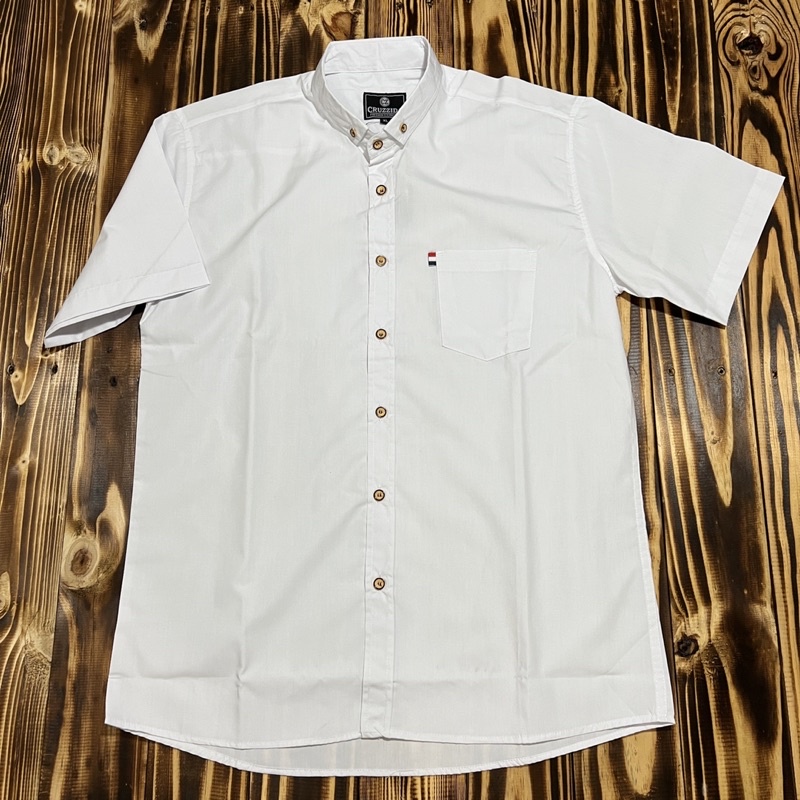 KEMEJA POLOS PRIA PUTIH LENGAN PENDEK KATUN HEM PRIA POLOS PENDEK PUTIH KATUN BAJU KEMEJA KERJA KASU