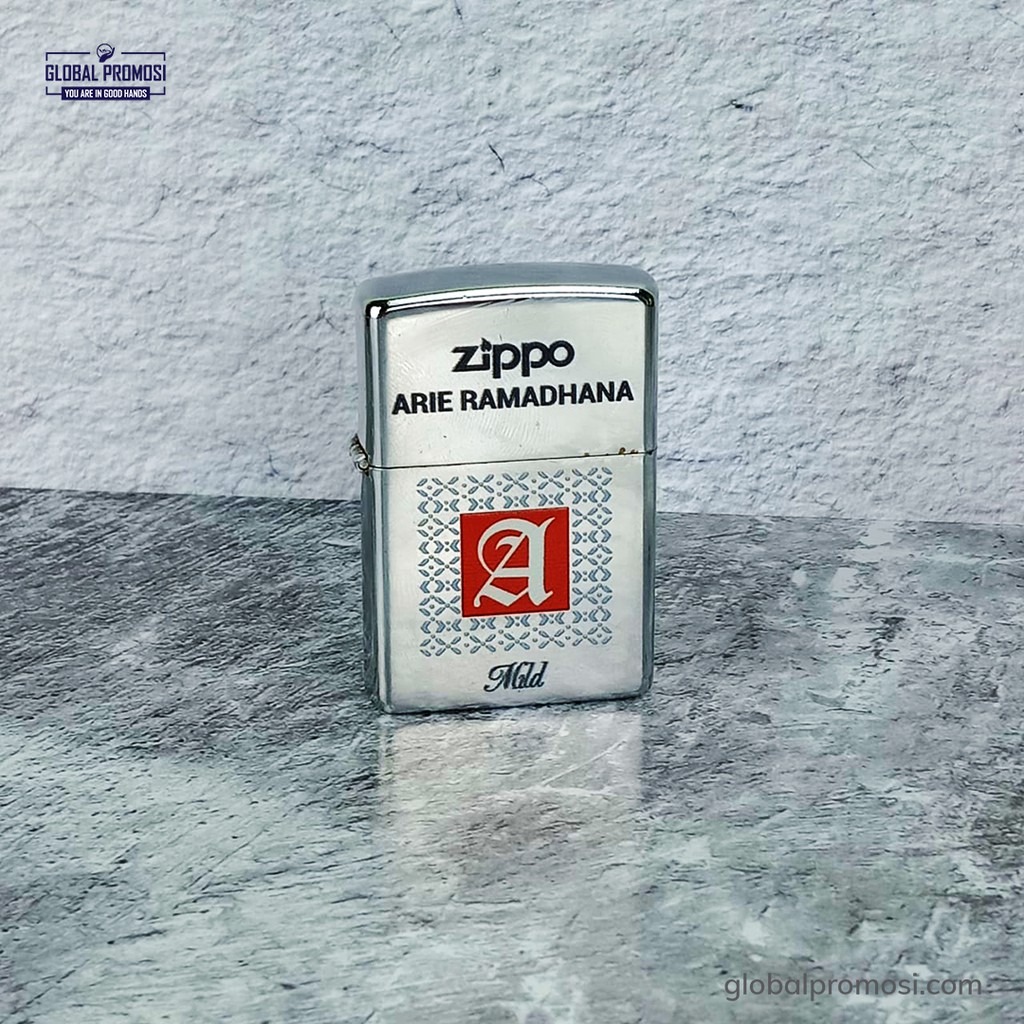 Zippo Custom Print UV Cetak Full Warna Gradasi Design Bebas Promosi/Souvenir
