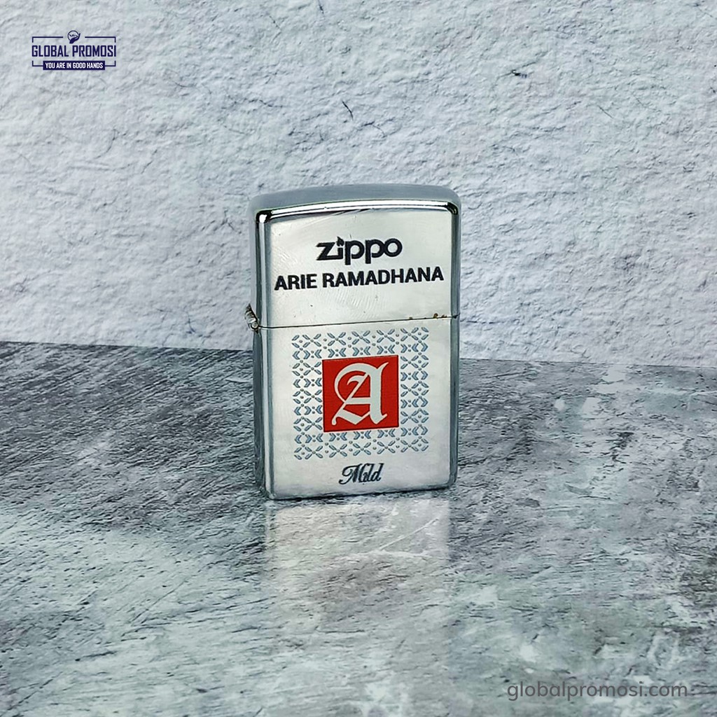 Zippo Custom Print UV Cetak Full Warna Gradasi Design Bebas Promosi/Souvenir