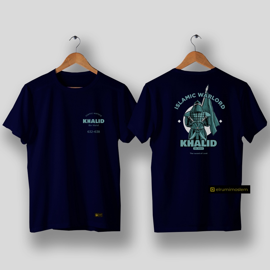 Elrumi Moslem Edisi Khalid bin Walid / Baju Kaos Dakwah / Baju Kaos Islami / Baju Muslim / Distro Muslim-2
