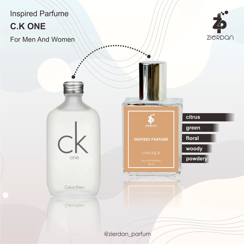 Zierdan Inspired Parfum C.K One Parfume Farfum  Minyak Wangi Tahan Lama Pria &amp; Wanita Unisex