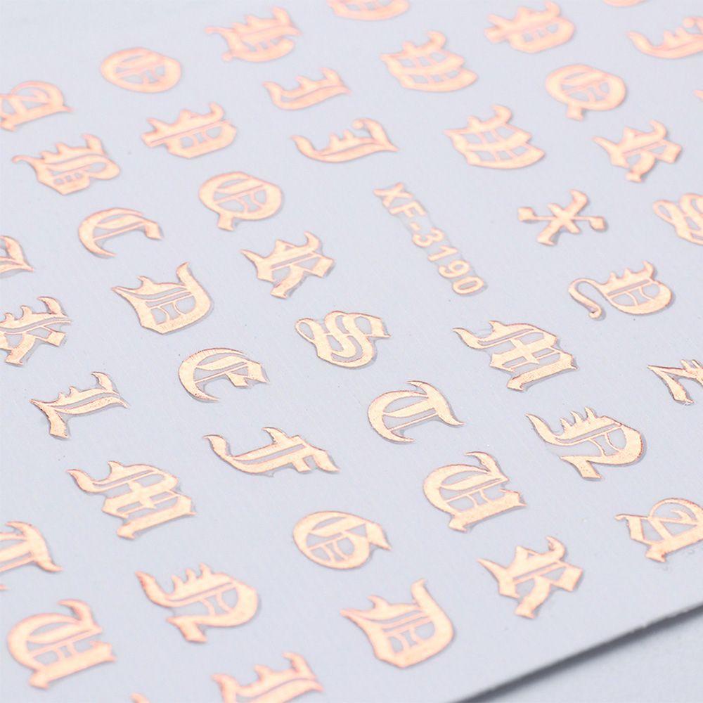 Preva Stiker Kuku Baru Kata Inggris Laser Perak Perekat Decals