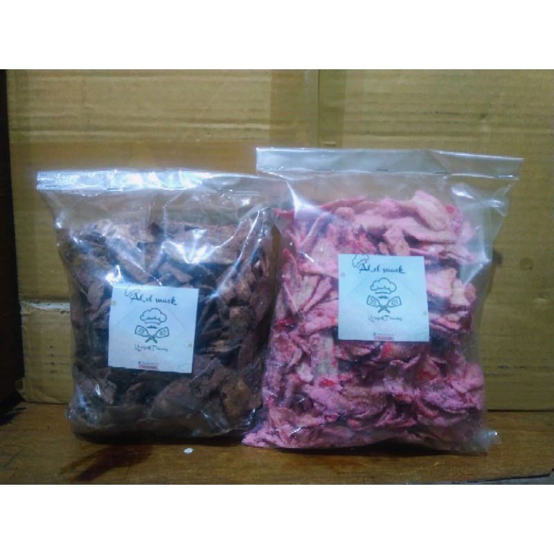 

keripik pisang Lampung coklat, strawberry & mocca (250gr)