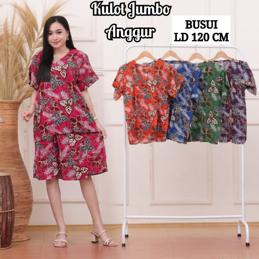 BAJU TIDUR JUMBO PIYAMA JUMBO SET KEMEJA SUPER BESAR KULOT LENGAN PENDEK CELANA PENDEK PREMIUM BANYA