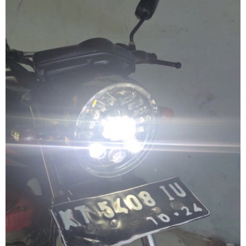 Daymaker 19 Led 7 Inch Dus Hitam Polos Import 90 Watt Ninja Megapro Tiger Scorpio King Vixion w175 TERMURAH DAN BERKUALITAS