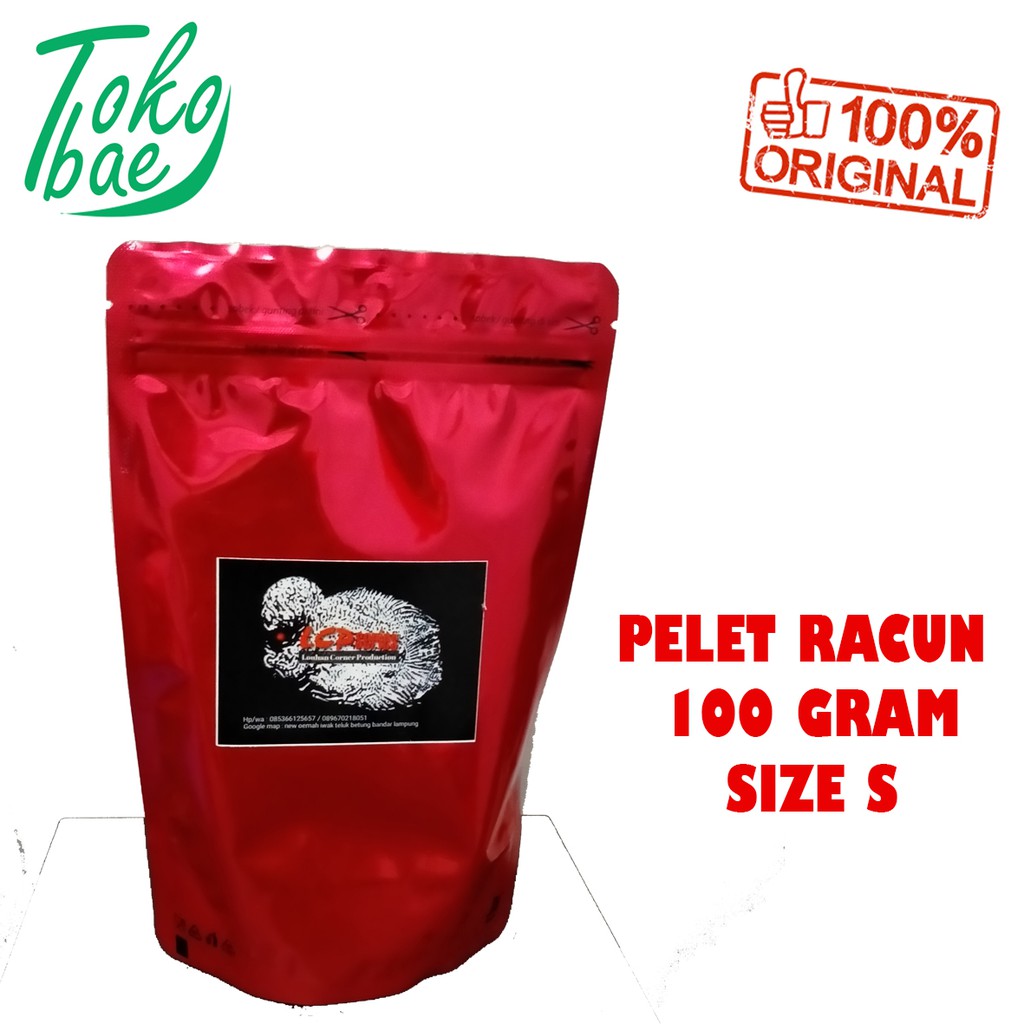 Pelet Racun Pelet Warna Pelet Ikan Louhan Pakan Ikan Size S 100gr Gram