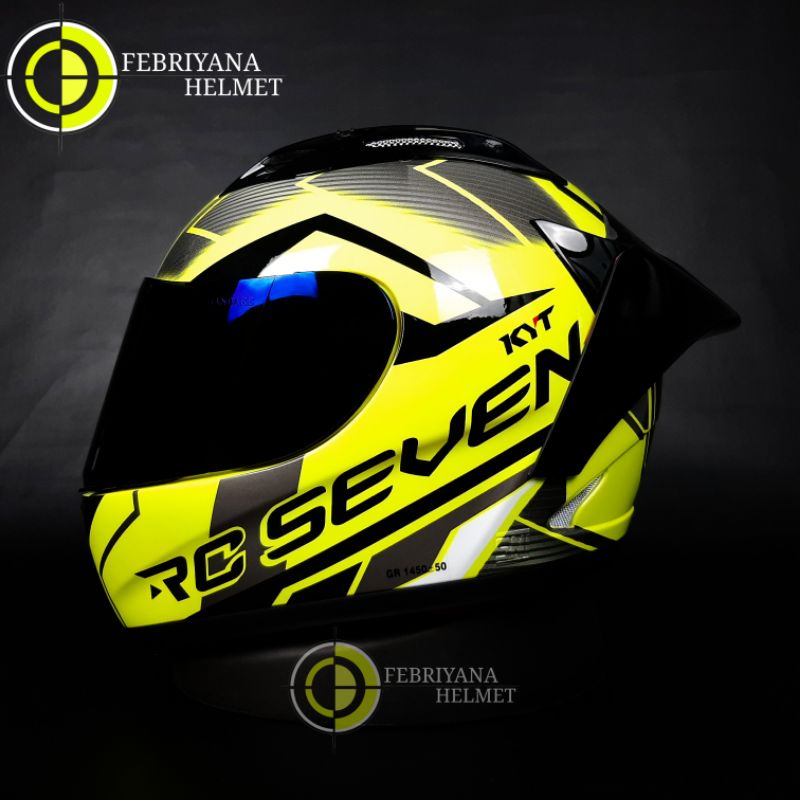 KYT RC7 SERI 18 YELLOW PAKET GANTENG | HELM KYT RC7 SERI18