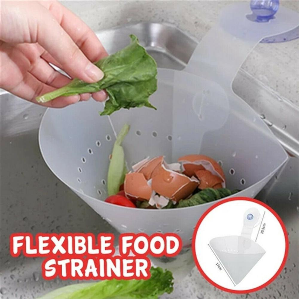 Self-Standing Stopper/Kitchen Anti-Blocking Device/Foldable/Simple Sink Collapsible Drain filter