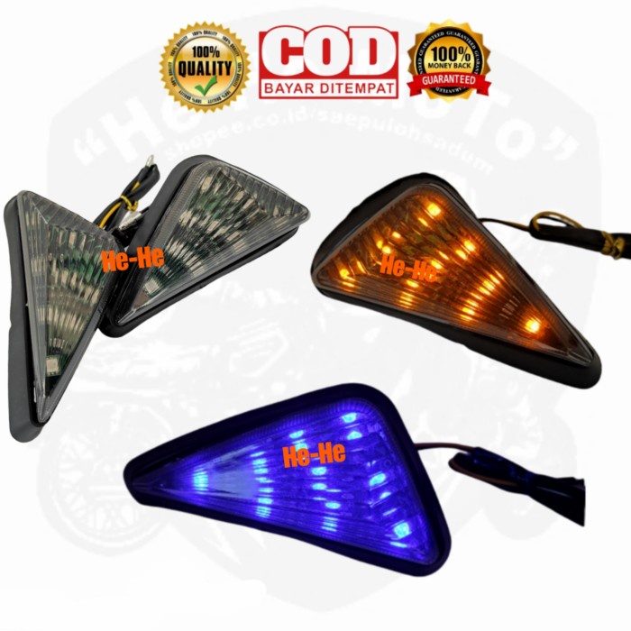 SEN SEIN TEMPEL LED SEGITIGA NINJA / VIXION/ CB150R/ R25 /R15 TERLARIS SEN MOGE SEIN TEMPEL LED TURN