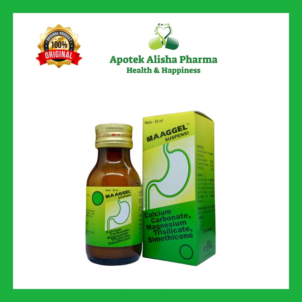 MAAG GEL SIRUP 60ml - Maaggel Syrup / Obat Maag / Asam Lambung / Mual Kembung / Nyeri Ulu Hati