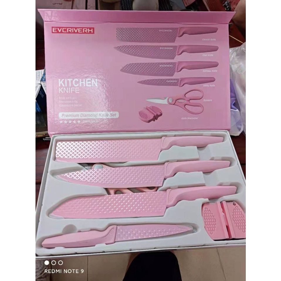 READY!!!!! PISAU SET! Evcriverh Knife Set Talenan 7 In 1 / Pisau Set Jerami