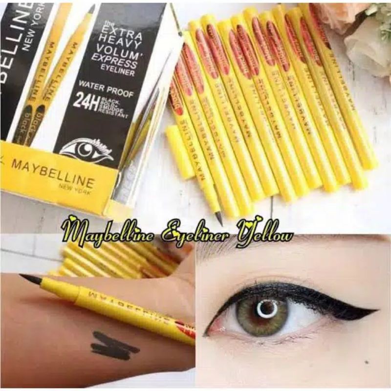 EYELINER SPIDOL MAYBELINE KUNING(EYELINER MAYBELINE WATERPROF)
