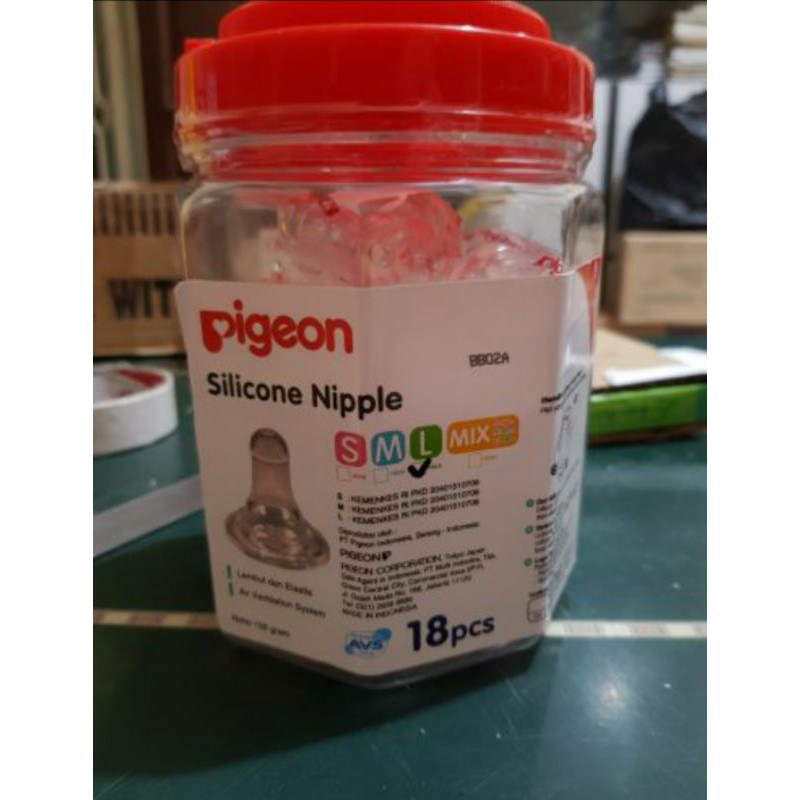 Pigeon Silicone Nipple Uk L