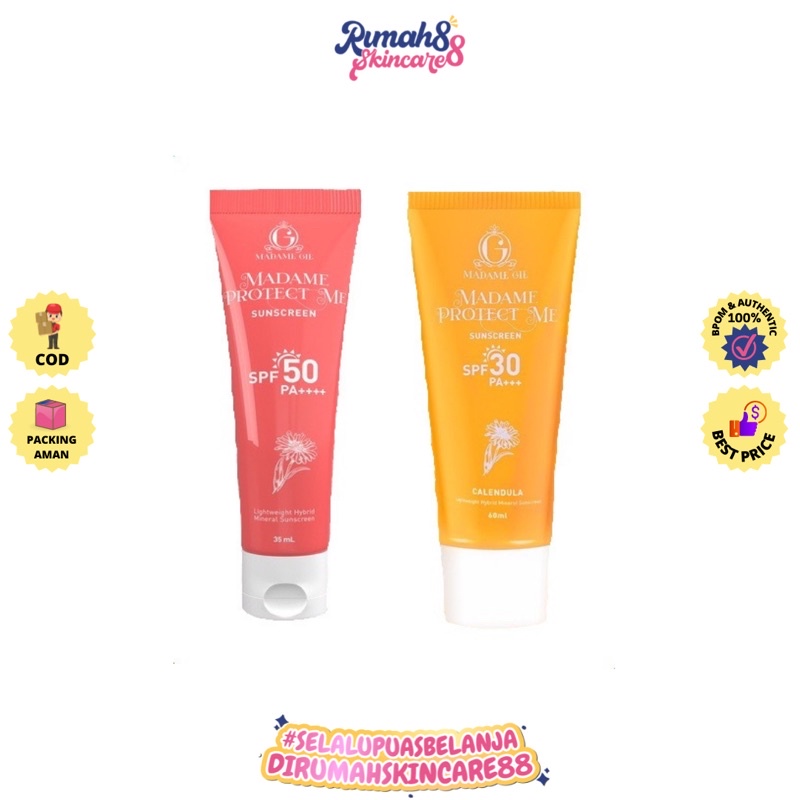 MADAME GIE Madame Protect Me Sunscreen SPF 30 PA +++ With Calendula - Skincare Sunblock Madamegie