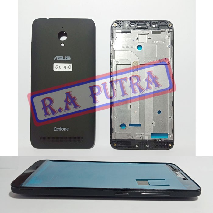 Kesing Asus Zenfone Go 5.0 Fullset Hitam Z00VD ZC500TG Housing Casing Tatakan Lcd Dudukan Mesin Ori