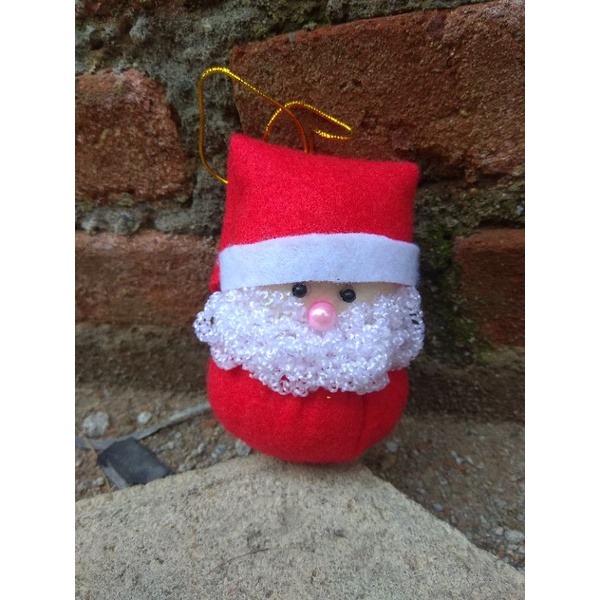 gantungan santa claus boneka santa claus boneka flanel aksesories natal