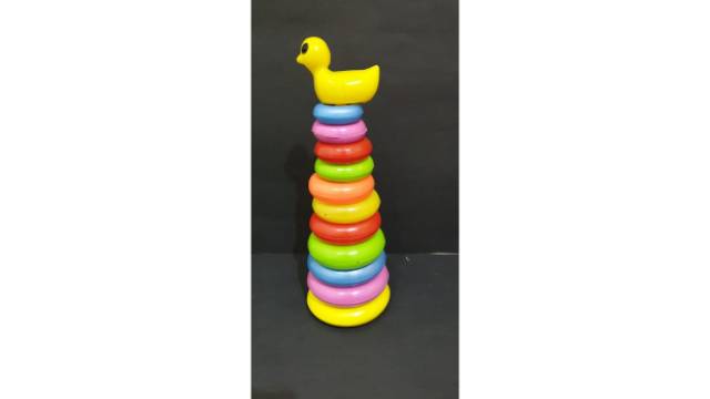 PROMO TERBARU MAINAN ANAK RING DONAT JUMBO 12 susun / baby stacking donut duck.
