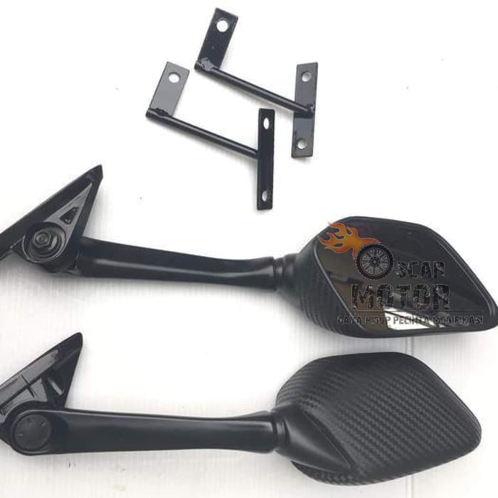 SPION R25 TANGKAI PANJANG IGAWA CARBON KACA BIRU NMAX LEXY NO BREKET KARBON motor motor