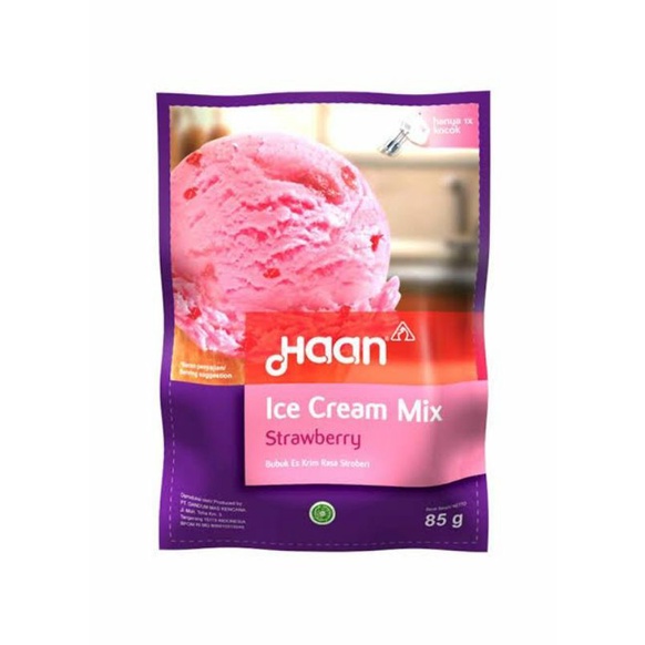 

Haan Ice cream Strawberry Bubuk 85gr