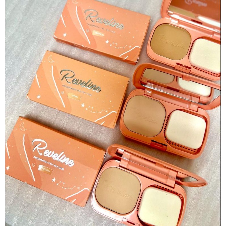 REVELINE Brightening Two Way Cake | Bedak Foundation | Bedak Padat TWC