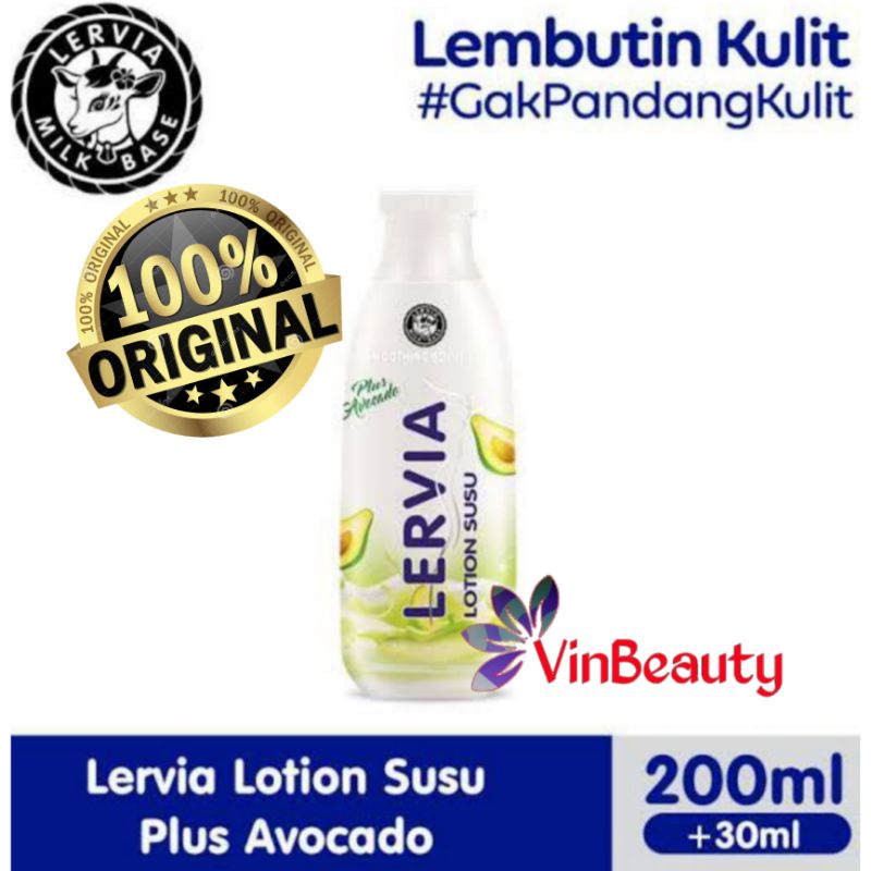 ORIGINAL BODY LOTION SUSU LERVIA 200 ML PLUS AVOCADO / LERVIA LOTION