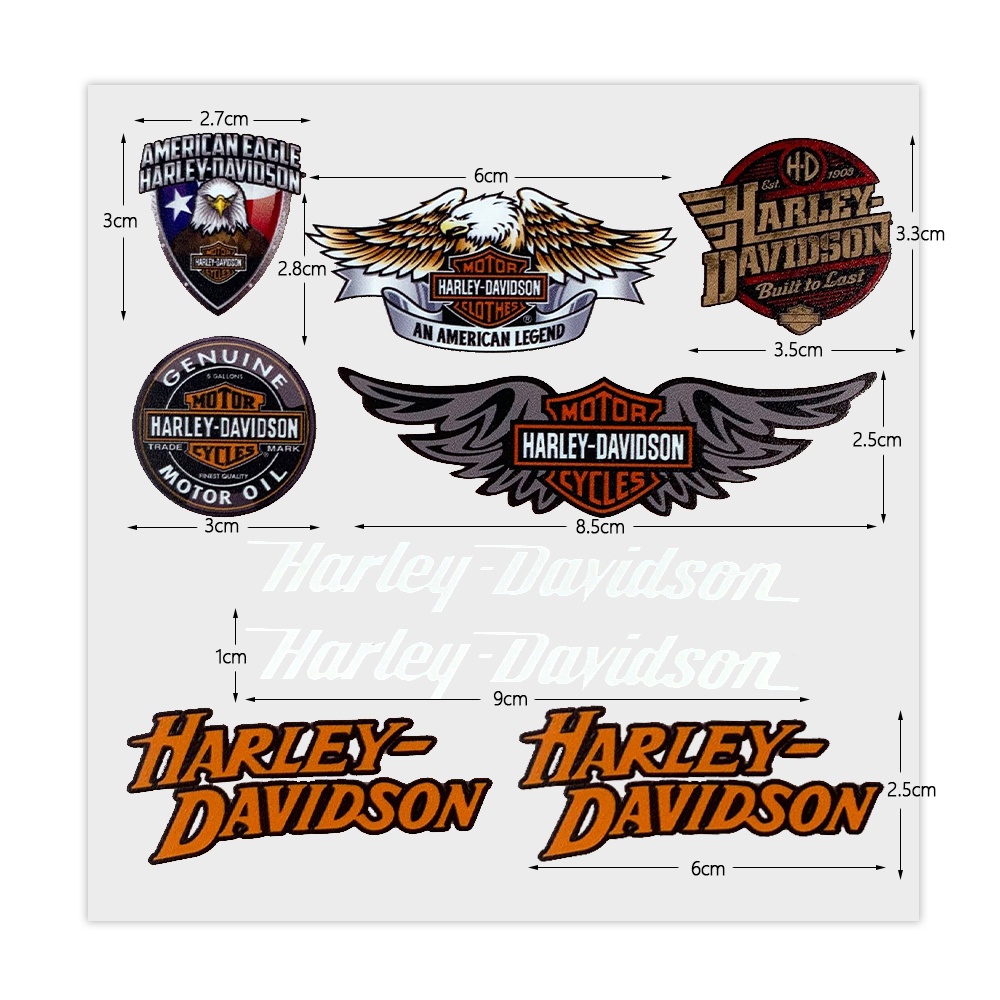 Sticker Reflektor Dekorasi Tangki Bensin Motor Harley Davidson Motif Gambar Skull