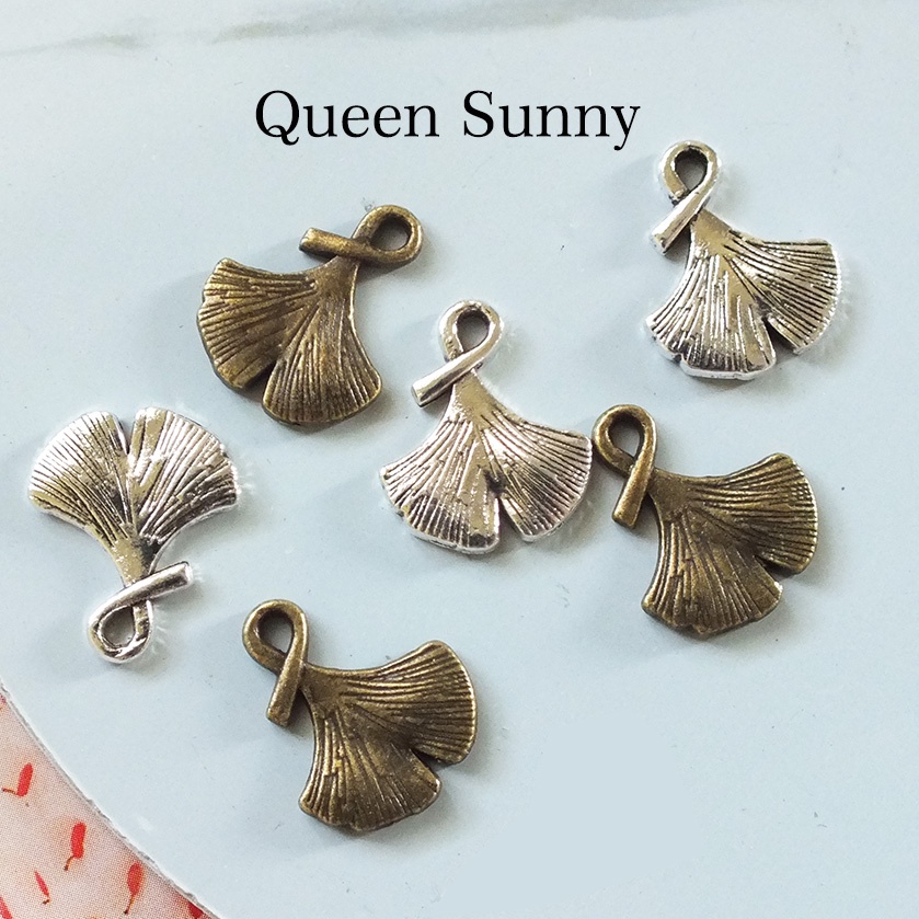 Charm Daun Ginkgo Bandul Kalung Gelang Anting Liontin Pendant Aksesoris