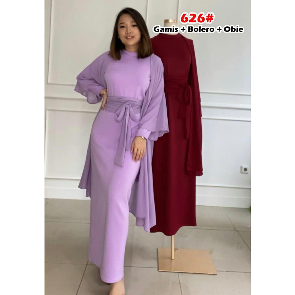 626#gamis+bolero+obie/dress muslim/dress bolero/fashion muslim wanita