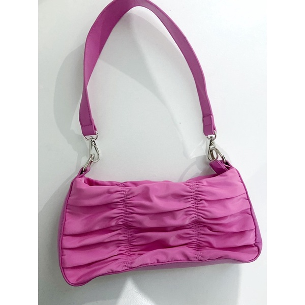 Preloved Tas Hola shoulder Bag Fuschia Pink Magenta