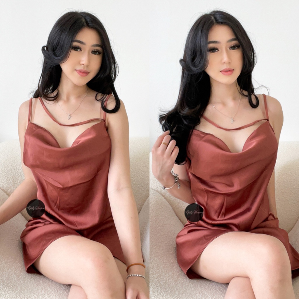 Rose Sexy Slip Dress [ Girlsheaven_id ]