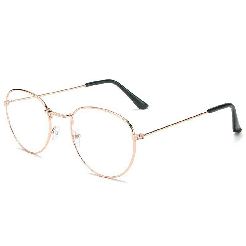Kaca Mata Oval Rosegold / Kacamata Oval / Korean Sunglasses / Kacamata Oval Murah / Kacamata Wanita 