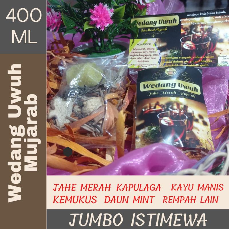 

WEDANG UWUH JAHE MERAH lengkap 11 rempah + gula batu