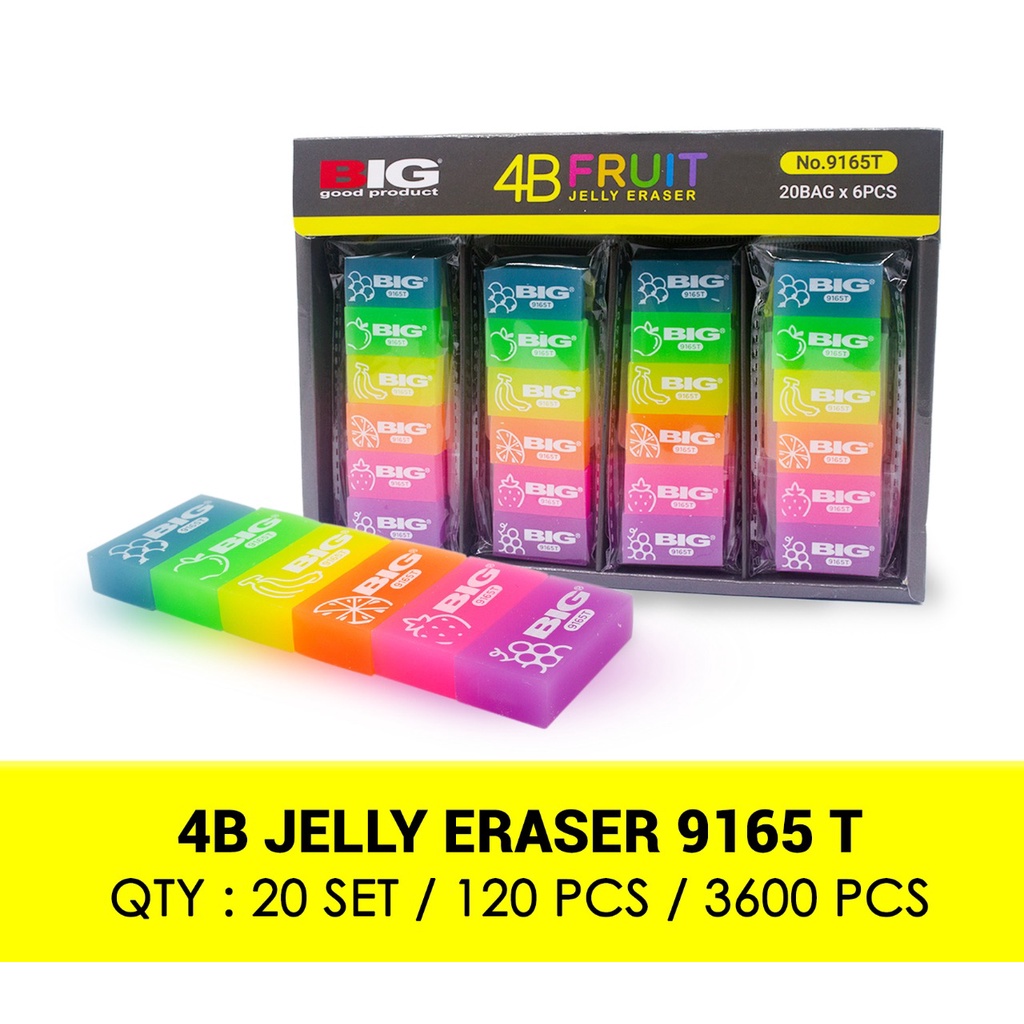 

1 PACK STIP KECIL JELLY ESELON / PENGHAPUS WARNA B40 JELLY ESELON / ERASER