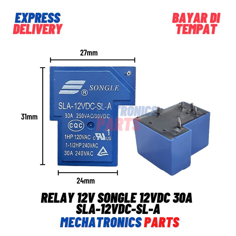 [5697] RELAY 12V SONGLE 12VDC 30A SLA-12VDC-SL-A