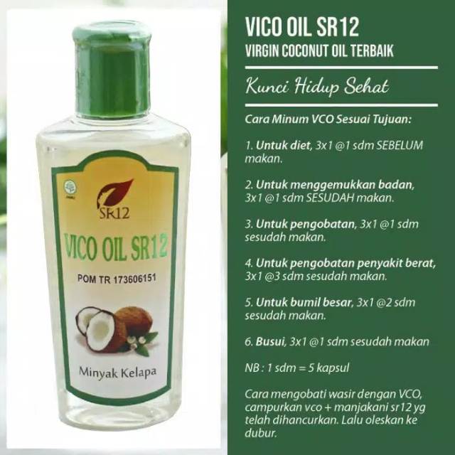 Sr12 Virgin Coconut Oil Vico 60ml Asli Vco Sr12 Minyak Kelapa Murni Shopee Indonesia