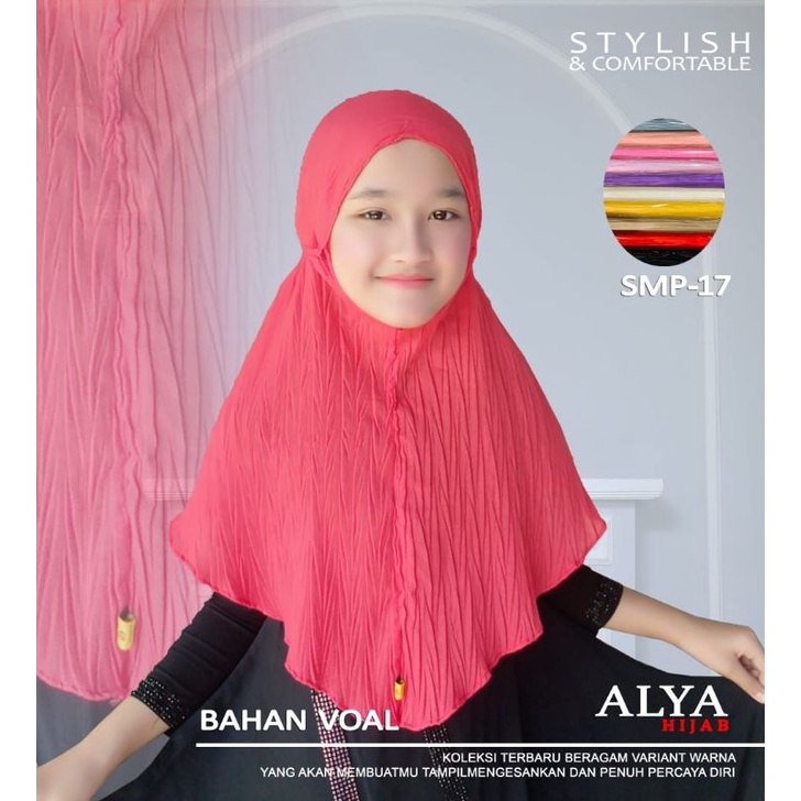 bergo plisket ori Alya hijab (Auragu)