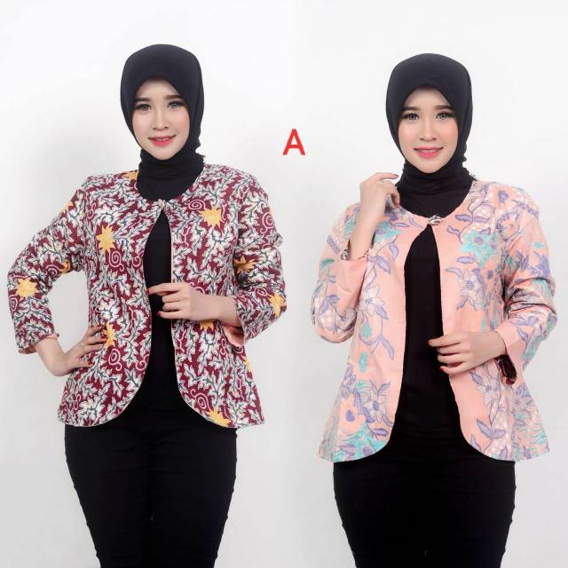 BLAZER BATIK BOLERO BOLAK BALIK MURAH OUTER BATIK WANITA
