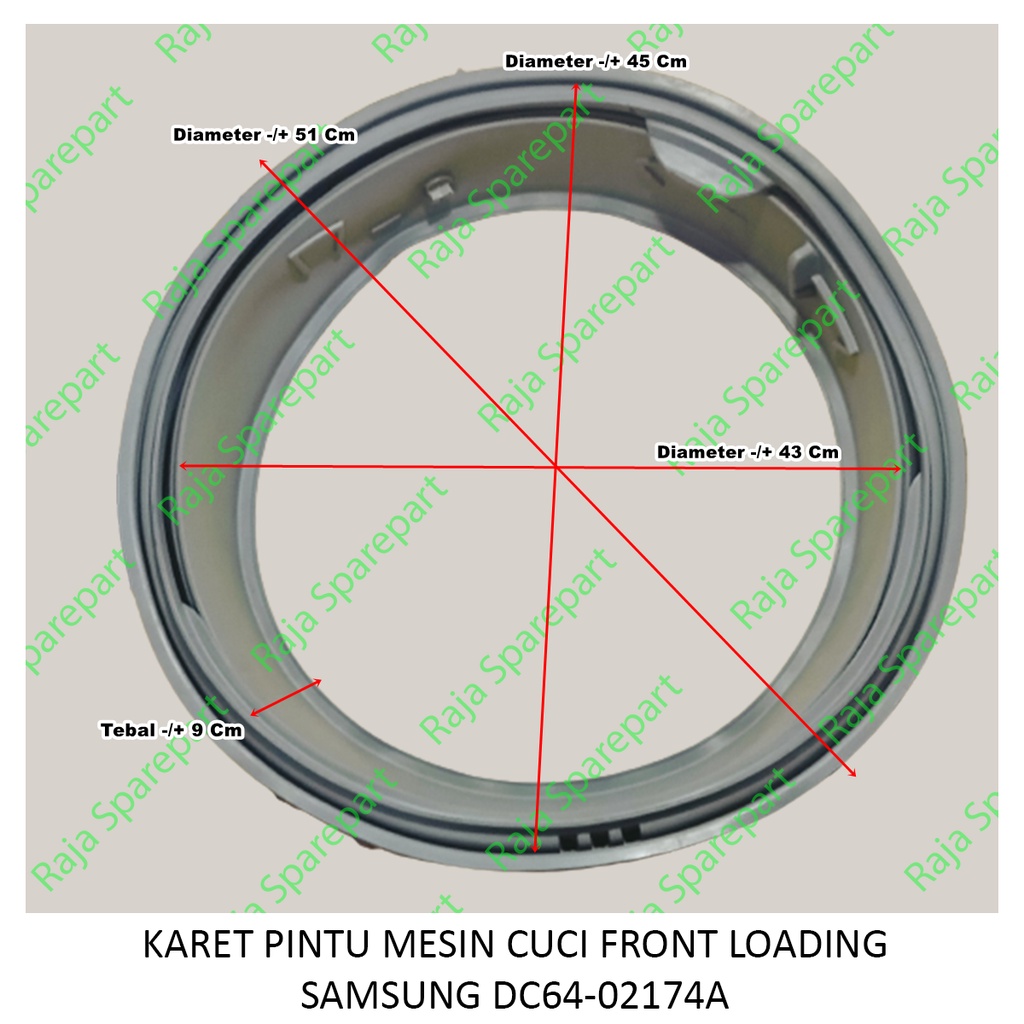 KARET PINTU MESIN CUCI FRONT LOADING SAMSUNG DC64-02174A