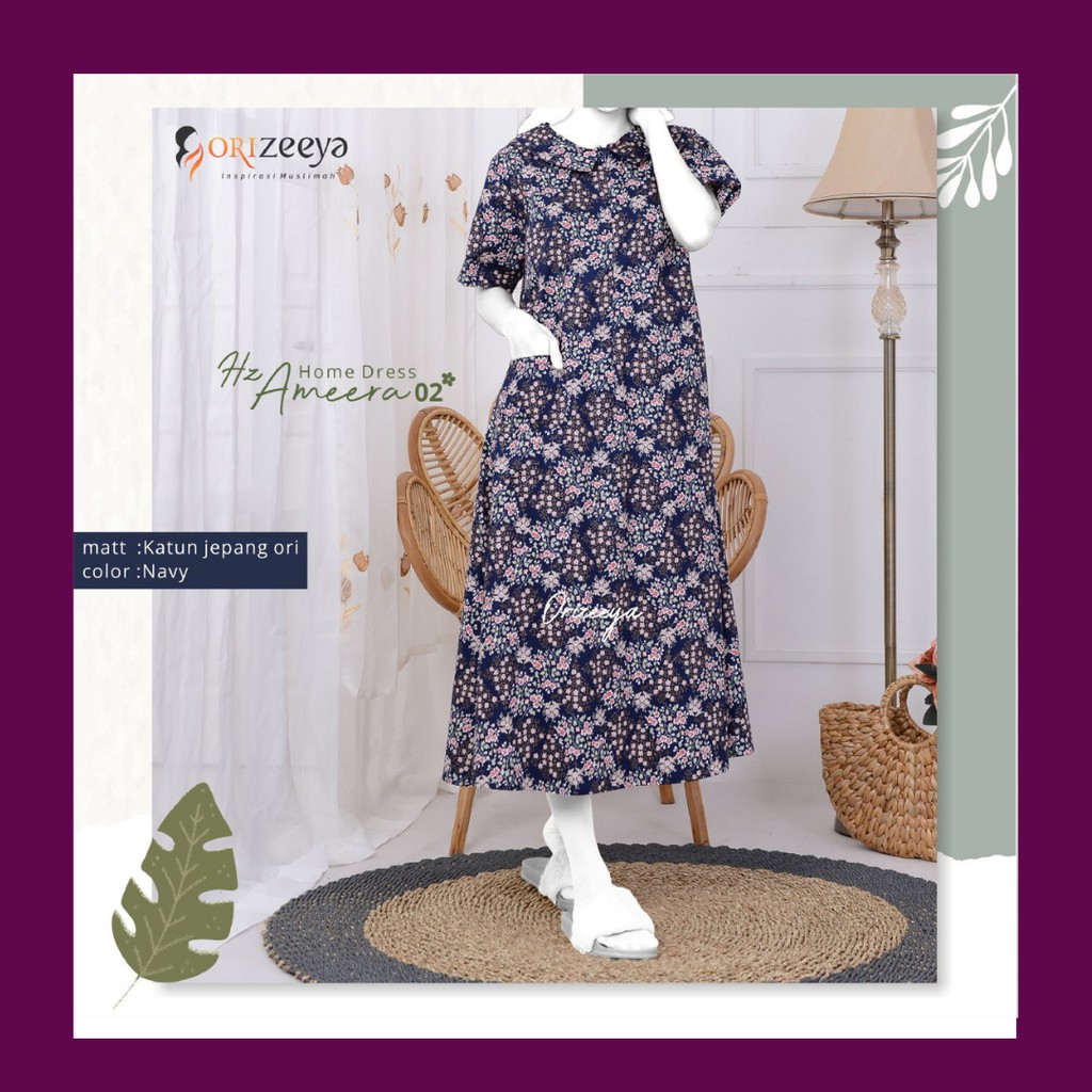 Home Dress Orizeeya // HZ Ameera Home Dress // home drees nyaman